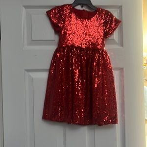 Toddler red sequin dress 3T